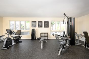 The gym at the apartments apartments ma